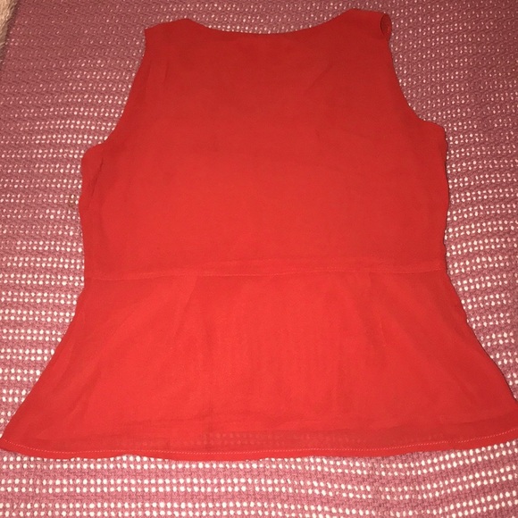 Burnt orange crepe blouse - Picture 3 of 3